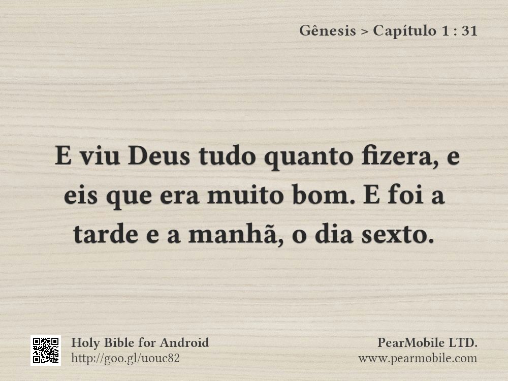 Gênesis, Capítulo 1:31